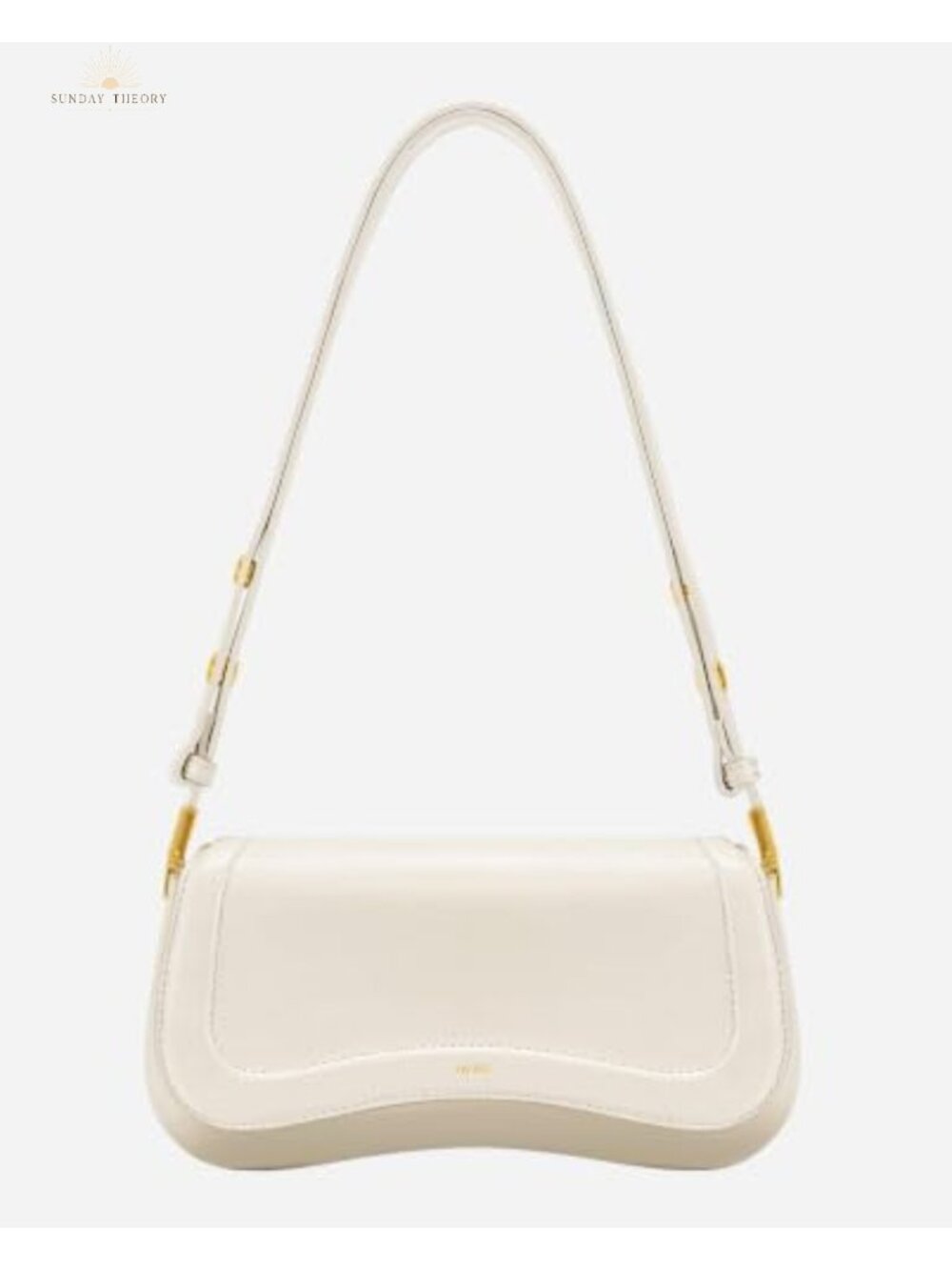 Vegan Leather Shoulder Bag Baguette Handbag Magnetic Snap Gold Hardware